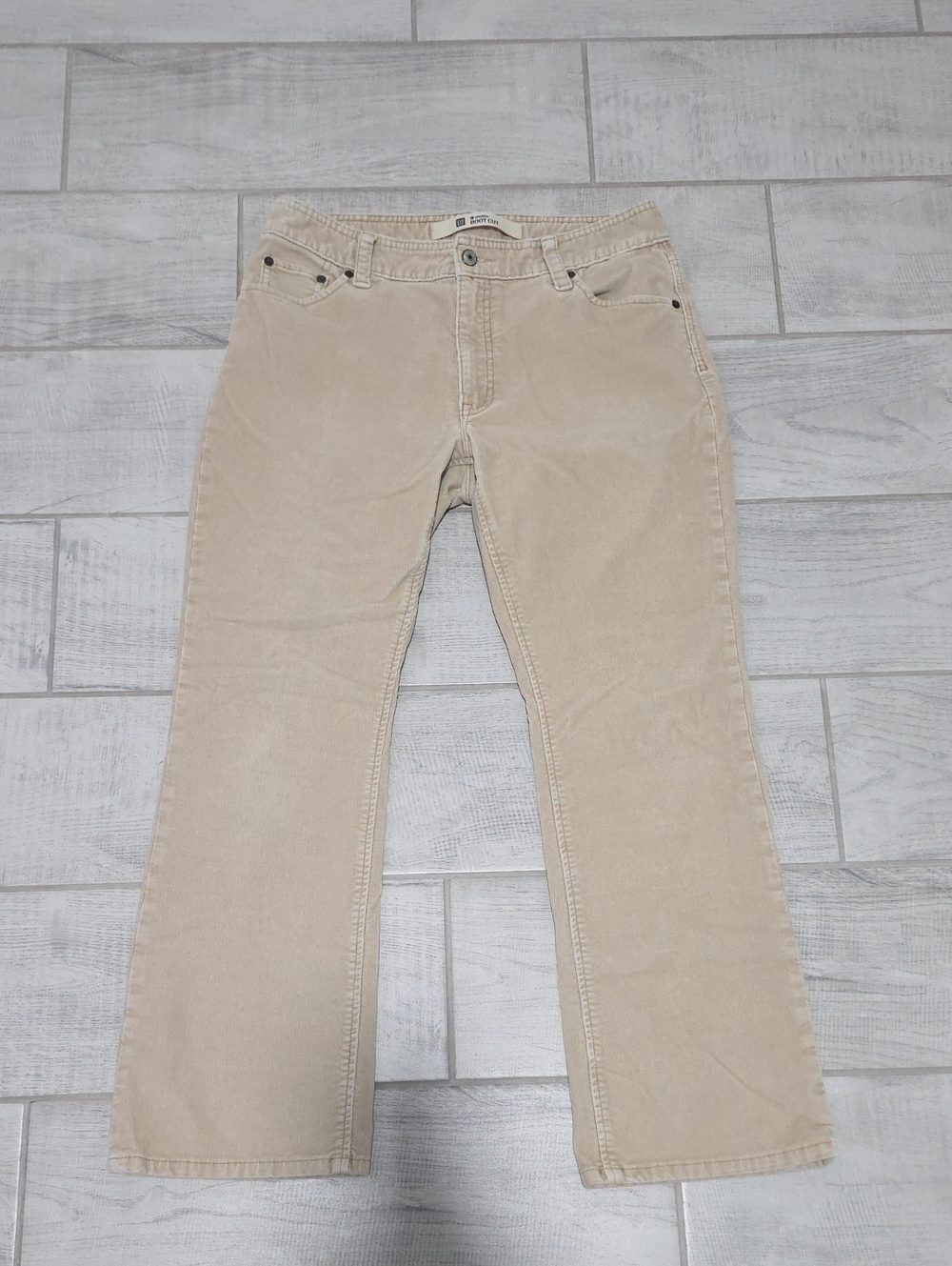 Gap Women's Size 12 Beige Corduroy Original Bootcut Pants